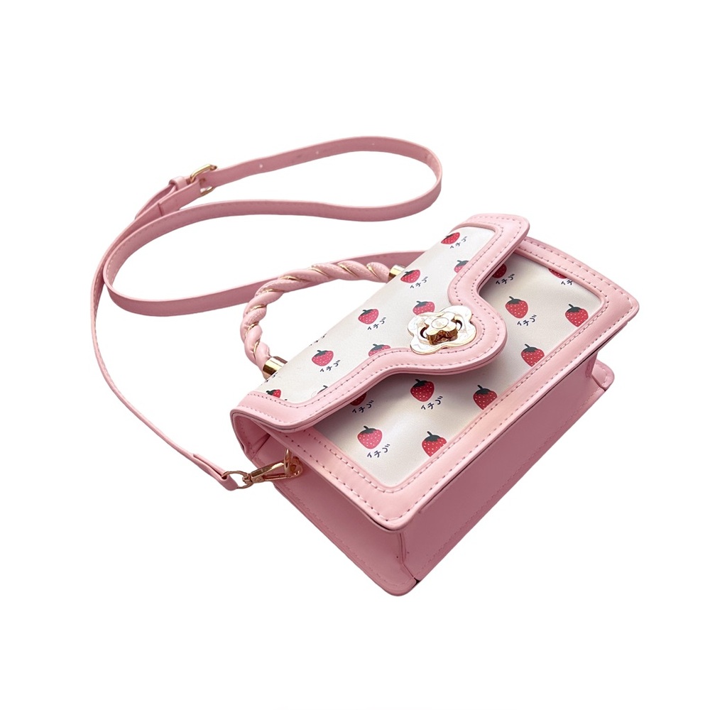 Strawberry Print 2-Way Mini Bag - Picture 4 of 5